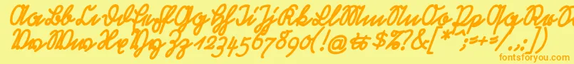 RastenburgBoldSchraegU1sy Font – Orange Fonts on Yellow Background
