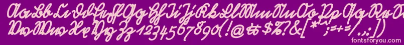 RastenburgBoldSchraegU1sy Font – Pink Fonts on Purple Background