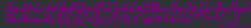 RastenburgBoldSchraegU1sy Font – Purple Fonts on Black Background