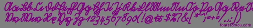 RastenburgBoldSchraegU1sy Font – Purple Fonts on Gray Background