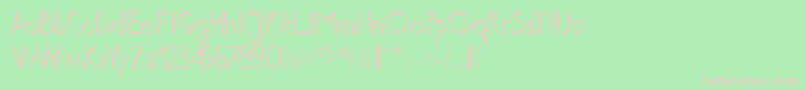 Bus201PortugalMnchenSh Font – Pink Fonts on Green Background