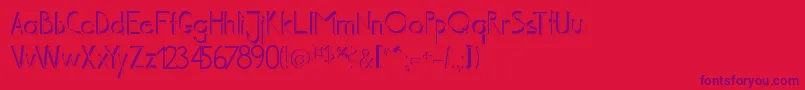Bus201PortugalMnchenSh Font – Purple Fonts on Red Background