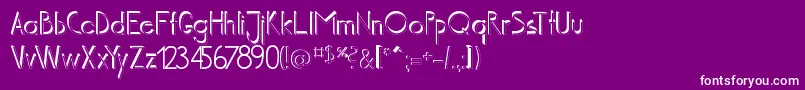 Bus201PortugalMnchenSh-fontti – valkoiset fontit violetilla taustalla