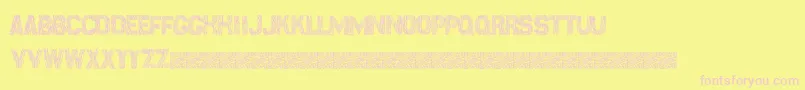Surfpoint-fontti – vaaleanpunaiset fontit keltaisella taustalla