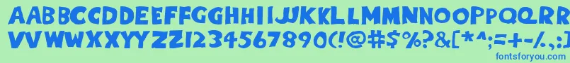 Eightc Font – Blue Fonts on Green Background