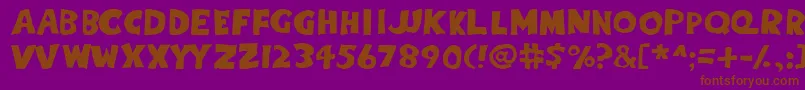Eightc Font – Brown Fonts on Purple Background