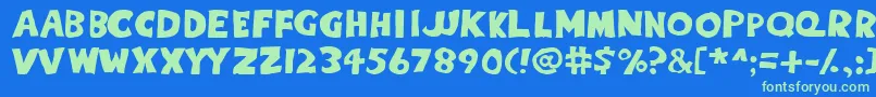 Eightc Font – Green Fonts on Blue Background