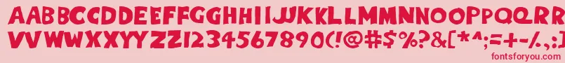 Eightc Font – Red Fonts on Pink Background