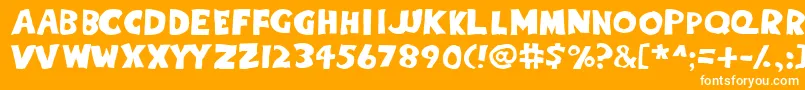 Eightc Font – White Fonts on Orange Background