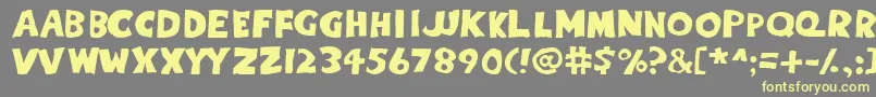 Eightc Font – Yellow Fonts on Gray Background