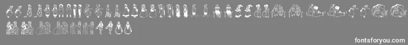 KinderVignetten Font – White Fonts on Gray Background