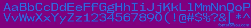 Nk57MonospaceSeRg Font – Blue Fonts on Purple Background