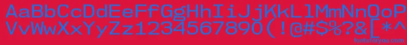 Nk57MonospaceSeRg Font – Blue Fonts on Red Background