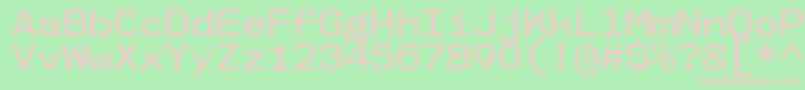 フォントNk57MonospaceSeRg – 緑の背景にピンクのフォント