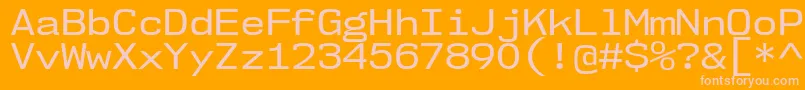 Nk57MonospaceSeRg Font – Pink Fonts on Orange Background