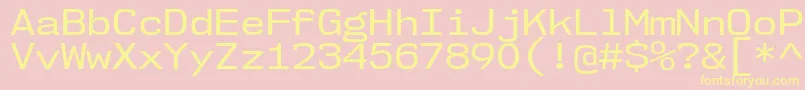 Nk57MonospaceSeRg Font – Yellow Fonts on Pink Background