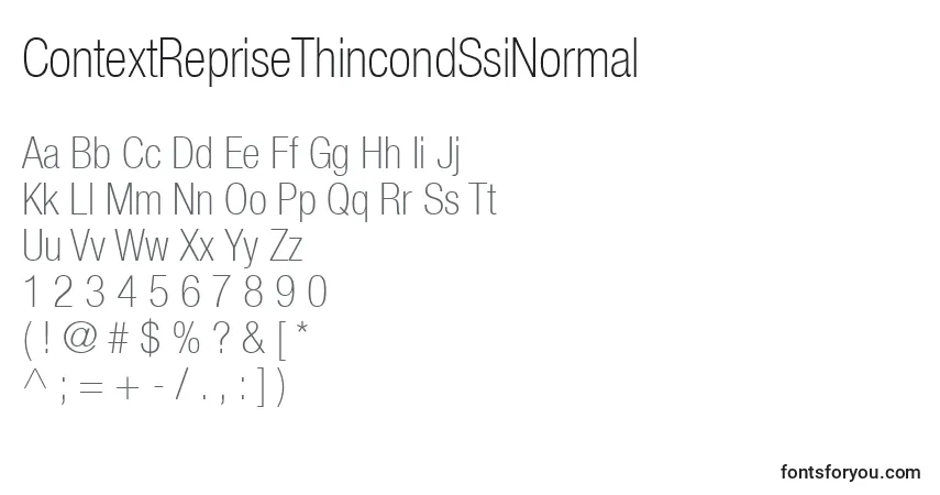 ContextRepriseThincondSsiNormal Font – alphabet, numbers, special characters