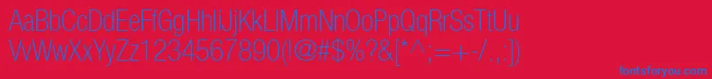 ContextRepriseThincondSsiNormal Font – Blue Fonts on Red Background