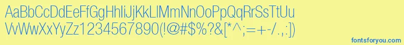ContextRepriseThincondSsiNormal Font – Blue Fonts on Yellow Background