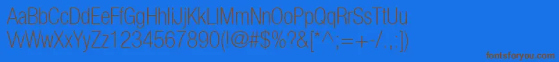ContextRepriseThincondSsiNormal Font – Brown Fonts on Blue Background