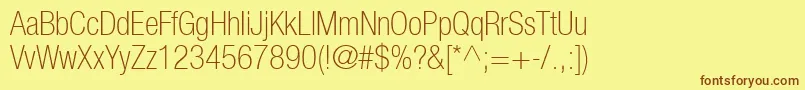 ContextRepriseThincondSsiNormal Font – Brown Fonts on Yellow Background