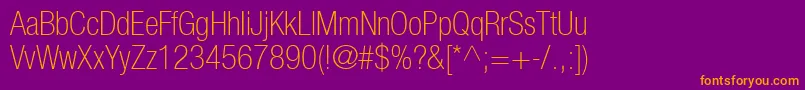 ContextRepriseThincondSsiNormal Font – Orange Fonts on Purple Background