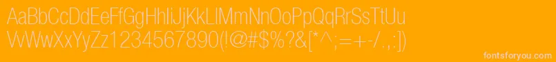ContextRepriseThincondSsiNormal Font – Pink Fonts on Orange Background