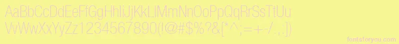 ContextRepriseThincondSsiNormal Font – Pink Fonts on Yellow Background