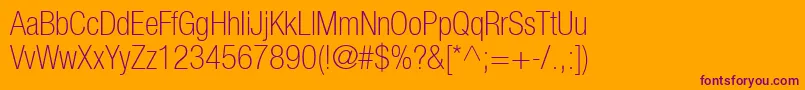 ContextRepriseThincondSsiNormal Font – Purple Fonts on Orange Background
