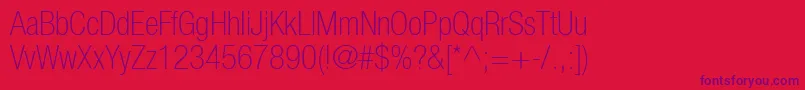 ContextRepriseThincondSsiNormal Font – Purple Fonts on Red Background