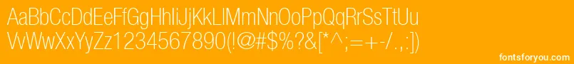 ContextRepriseThincondSsiNormal Font – White Fonts on Orange Background