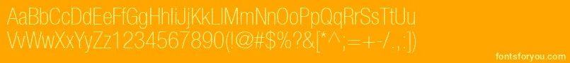 ContextRepriseThincondSsiNormal Font – Yellow Fonts on Orange Background