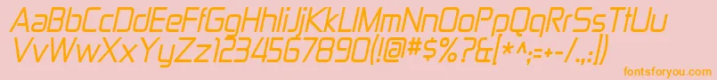 ZektonItalic Font – Orange Fonts on Pink Background