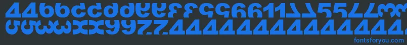 MatrixNumber Font – Blue Fonts on Black Background