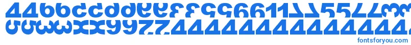 MatrixNumber Font – Blue Fonts on White Background