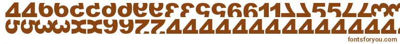 MatrixNumber Font – Brown Fonts on White Background