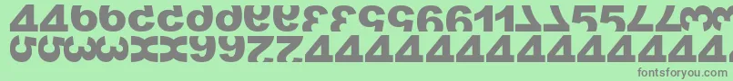 フォントMatrixNumber – 緑の背景に灰色の文字