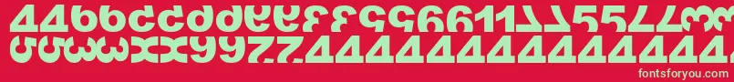 フォントMatrixNumber – 赤い背景に緑の文字