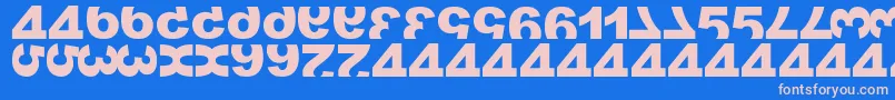 MatrixNumber Font – Pink Fonts on Blue Background