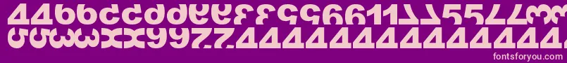 MatrixNumber Font – Pink Fonts on Purple Background