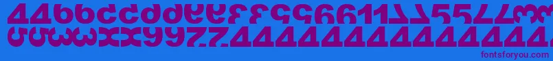 MatrixNumber Font – Purple Fonts on Blue Background