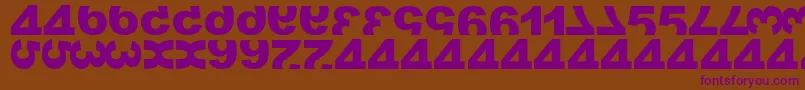 MatrixNumber Font – Purple Fonts on Brown Background