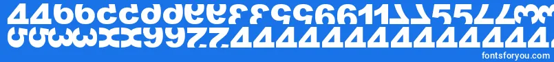 MatrixNumber Font – White Fonts on Blue Background