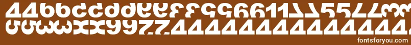 MatrixNumber Font – White Fonts on Brown Background