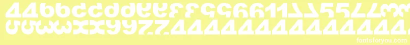 MatrixNumber Font – White Fonts on Yellow Background