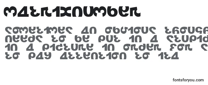 MatrixNumber Font
