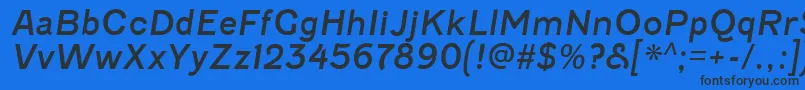 FenwickrgItalic Font – Black Fonts on Blue Background