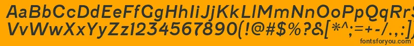 FenwickrgItalic Font – Black Fonts on Orange Background
