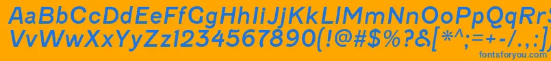 FenwickrgItalic Font – Blue Fonts on Orange Background