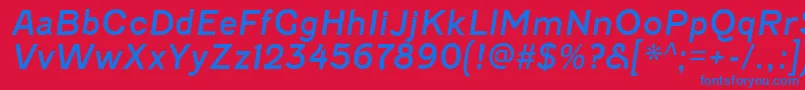 FenwickrgItalic Font – Blue Fonts on Red Background